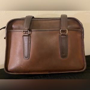 Vintage Coach Skinny Flight Bag Mocha/Tabac Shoulder Purse